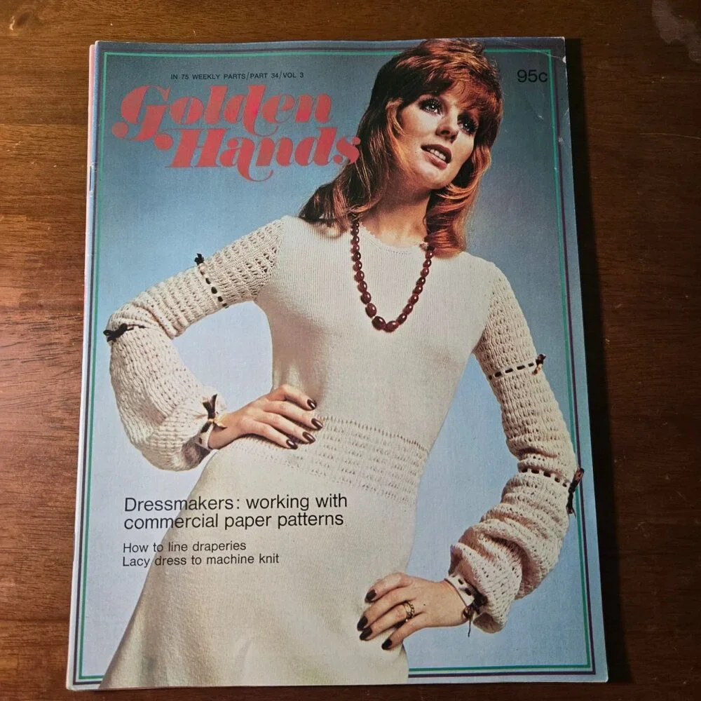 Golden Hands weekly magazine Part 32-36 Vol 3 Knitting Dressmaking Needlecraft